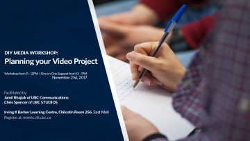 DIY Media: Planning Your Video Project workshop